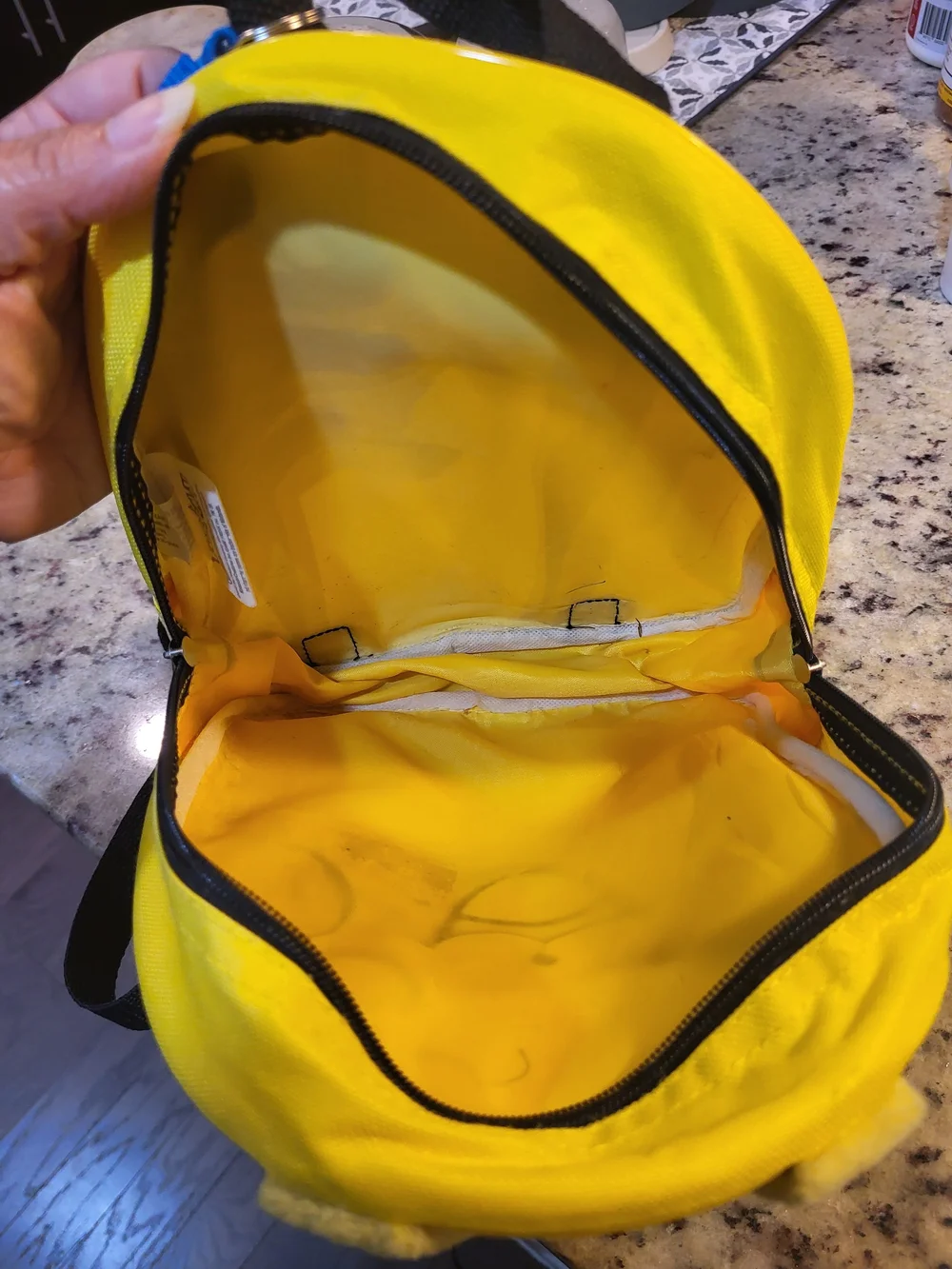 Yellow Kids Character Mini Backpack with Playful Face